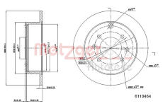 Brzdový kotouč METZGER 6110464