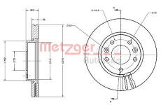 Brzdový kotouč METZGER AUTOTEILE 6110466