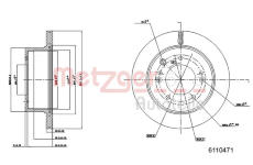Brzdový kotouč METZGER 6110471