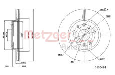 Brzdový kotouč METZGER 6110474