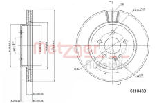 Brzdový kotouč METZGER 6110480