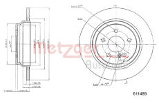 Brzdový kotouč METZGER 6110489