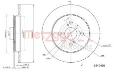 Brzdový kotouč METZGER 6110495