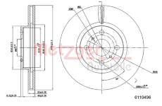 Brzdový kotouč METZGER 6110496