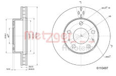 Brzdový kotouč METZGER 6110497