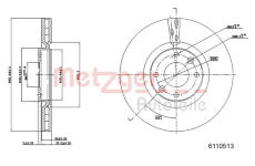 Brzdový kotouč METZGER 6110513