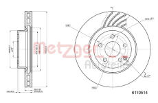 Brzdový kotouč METZGER 6110514