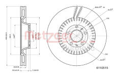 Brzdový kotouč METZGER 6110515