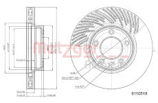 Brzdový kotouč METZGER 6110518