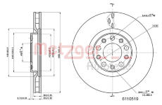 Brzdový kotouč METZGER 6110519