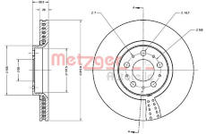 Brzdový kotouč METZGER 6110521