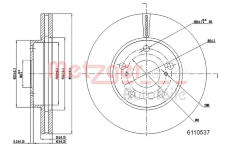 Brzdový kotouč METZGER 6110537