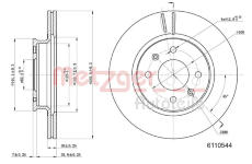 Brzdový kotouč METZGER 6110544