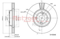 Brzdový kotouč METZGER 6110548