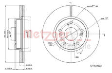 Brzdový kotouč METZGER 6110550