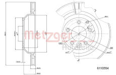 Brzdový kotouč METZGER 6110554