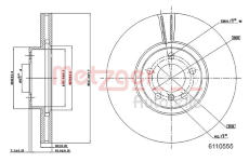 Brzdový kotouč METZGER 6110555