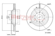 Brzdový kotouč METZGER 6110556