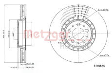 Brzdový kotouč METZGER 6110559