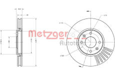 Brzdový kotouč METZGER 6110562