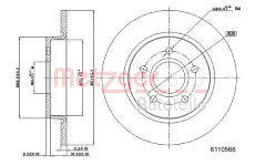 Brzdový kotouč METZGER 6110566