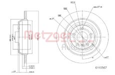 Brzdový kotouč METZGER 6110567