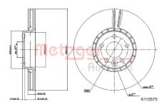 Brzdový kotouč METZGER 6110575