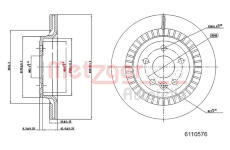 Brzdový kotouč METZGER 6110576