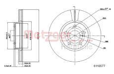 Brzdový kotouč METZGER 6110577