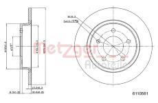 Brzdový kotouč METZGER 6110581