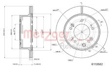 Brzdový kotouč METZGER 6110582
