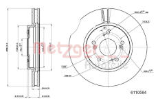 Brzdový kotouč METZGER 6110584