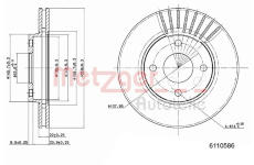 Brzdový kotouč METZGER 6110586