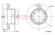 Brzdový kotouč METZGER 6110591