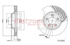 Brzdový kotouč METZGER 6110593