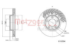 Brzdový kotouč METZGER 6110594