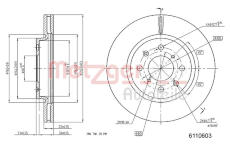 Brzdový kotouč METZGER AUTOTEILE 6110603