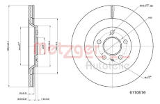 Brzdový kotouč METZGER 6110616