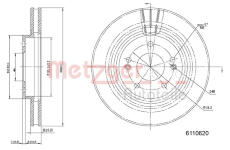 Brzdový kotouč METZGER AUTOTEILE 6110620