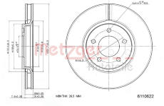 Brzdový kotouč METZGER 6110622