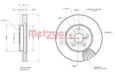 Brzdový kotouč METZGER 6110623