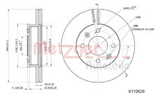 Brzdový kotouč METZGER 6110626