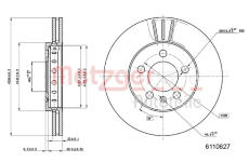 Brzdový kotouč METZGER 6110627