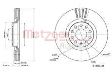 Brzdový kotouč METZGER AUTOTEILE 6110629