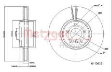 Brzdový kotouč METZGER 6110633