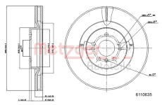 Brzdový kotouč METZGER 6110635