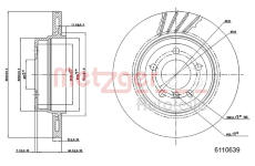 Brzdový kotouč METZGER 6110639