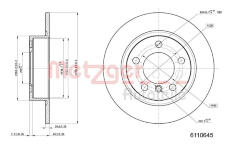 Brzdový kotouč METZGER 6110645