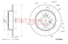 Brzdový kotouč METZGER 6110646