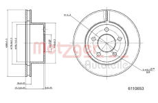 Brzdový kotouč METZGER 6110653